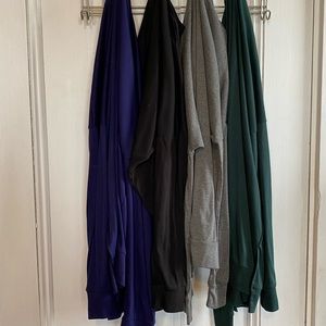 Long sleeve tees. Green, navy, grey, black